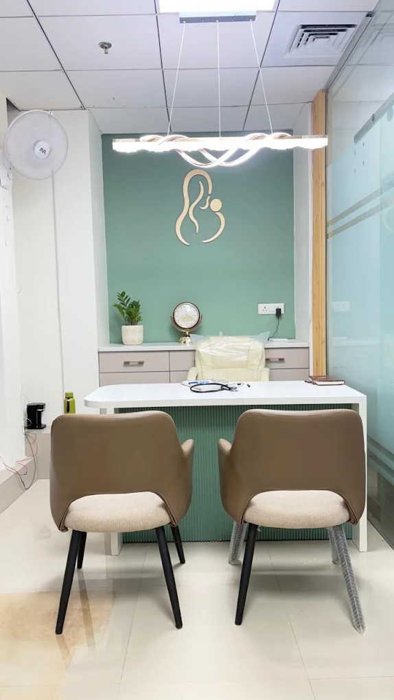 Patient examination area equipped with ultrasonic scanners at June Women's Health
