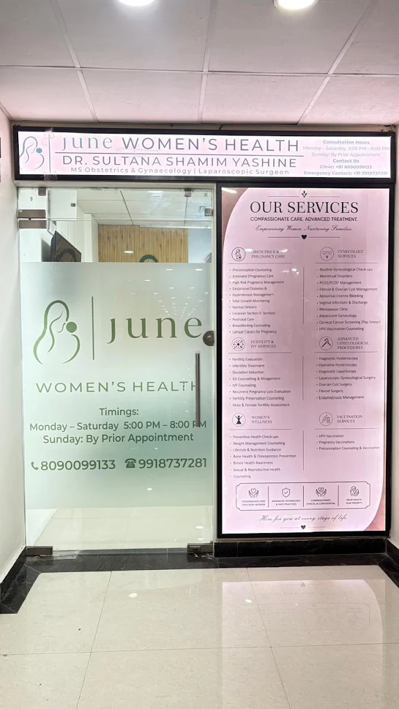 Sterilized examination and treatment table at June Women's Health